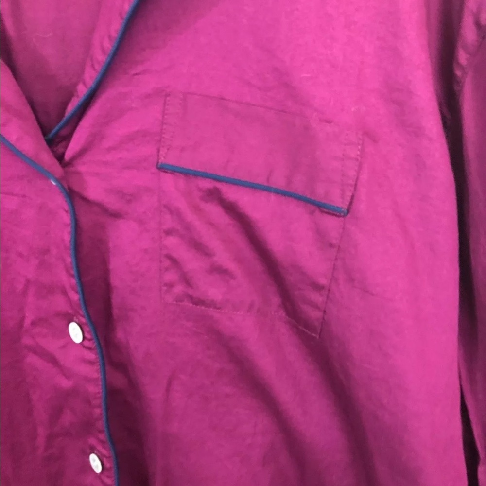 Natori cotton Pajama Set in Deep Plum size XL - Picture 3 of 5